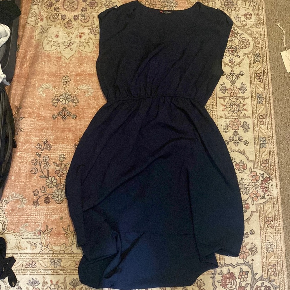 L navy blue dress
